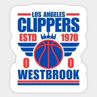Los Angeles Clippers Westbrook 0 Basketball Retro Sticker